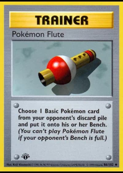 Pokémon Flute (1st Edition) #86/102 — Base Set (1st Edition)