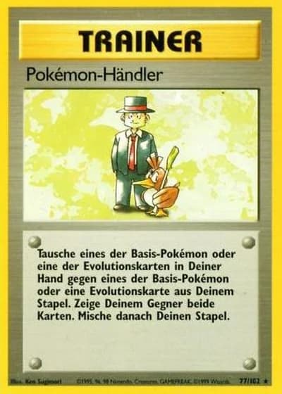 Pokémon-Händler (1. Edition) #77/102 — Grundset (1. Edition)