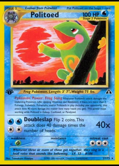 Politoed (1st Edition) #27/75 — Neo Discovery (1st Edition)