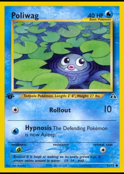 Poliwag (1st Edition) #62/75 — Neo Discovery (1st Edition)