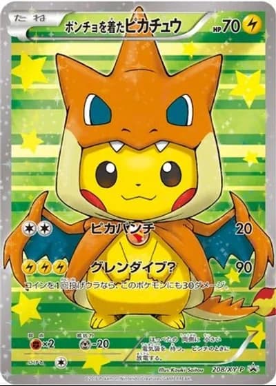 Poncho-wearing Pikachu #208/XY-P
