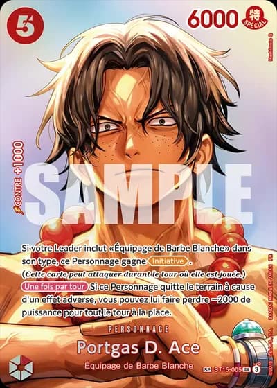 Portgas D. Ace (ST15-005) (Alternative Art 3) — L'Heure de la Bataille Décisive (OP16)