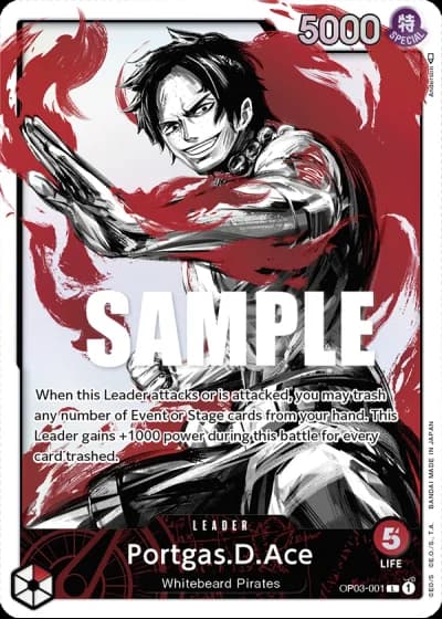 Portgas.D.Ace (OP03-001) (Alternative Art) — Pillars of Strength (OP03)