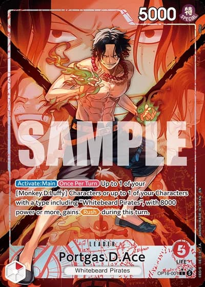 Portgas.D.Ace (OP16-001) (Alternative Art) — The Time of Battle (OP16)