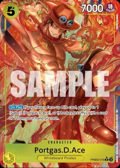 Portgas.D.Ace (RB02-018) (Alternative Art) — One Piece Card The Best Vol.2(PRB02)