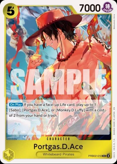 Portgas.D.Ace (RB02-018) (Pirate Foil) — One Piece Card The Best Vol.2(PRB02)