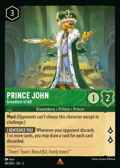 Prince John - Greediest of All #89/204 — Rise of the Floodborn