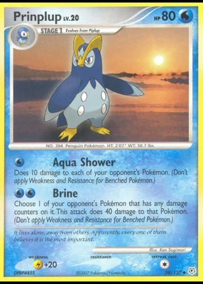 Prinplup #58/130 — Diamante & Perla