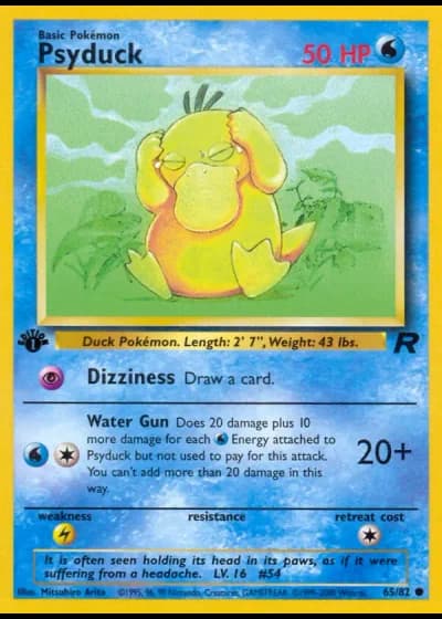 Psyduck (1ª Edizione) #65/82 — Team Rocket (1ª Edizione)