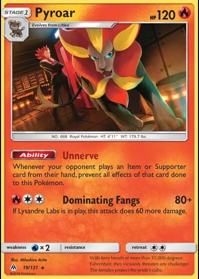 Pyroar #19/131 — Forbidden Light