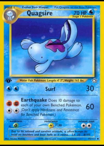 Quagsire (1ª Edizione) #45/111 — Neo Genesis (1ª Edizione)