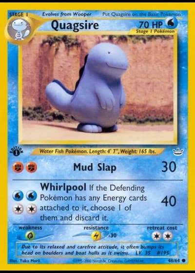 Quagsire (1st Edition) #48/64 — Neo Revelation (1st Edition)
