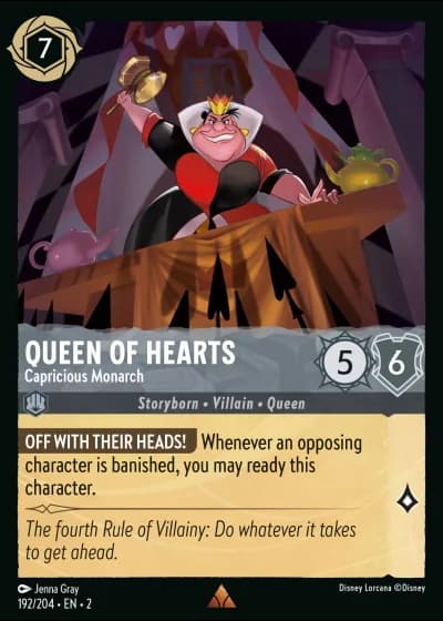 Queen of Hearts - Capricious Monarch #192/204 — Rise of the Floodborn