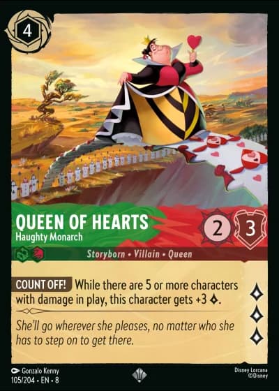 Queen of Hearts - Haughty Monarch #105/204 — Reign of Jafar