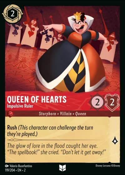 Queen of Hearts - Impulsive Ruler #119/204 — Rise of the Floodborn