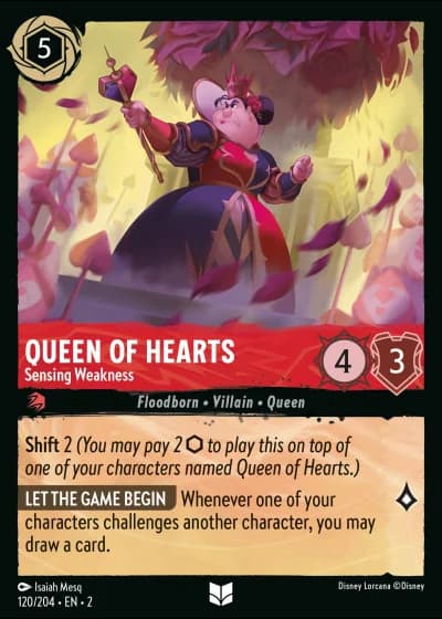 Queen of Hearts - Sensing Weakness #120/204 — Rise of the Floodborn