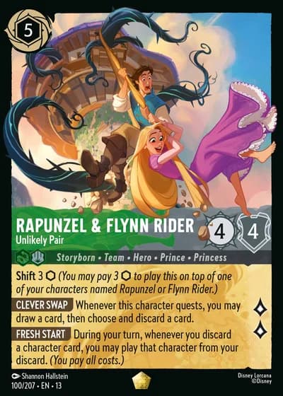 Rapunzel & Flynn Rider - Unlikely Pair #100/261 — Attack of the Vine!