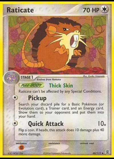 Raticate #48/112 — EX RossoFuoco e VerdeFoglia