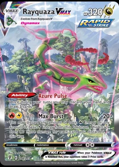 Rayquaza VMAX #218 — Evolving Skies