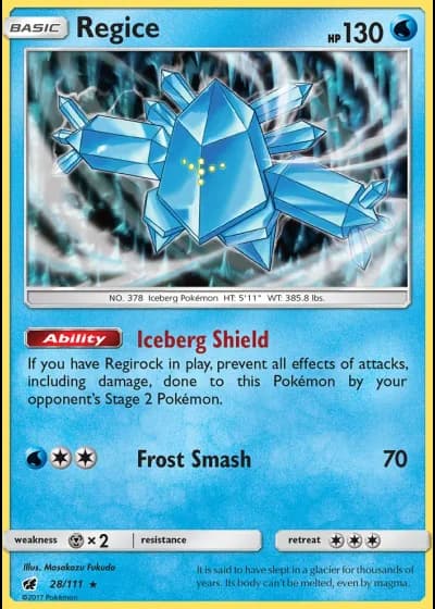 Regice (League Crosshatch November 2017) #28/111 — Crimson Invasion