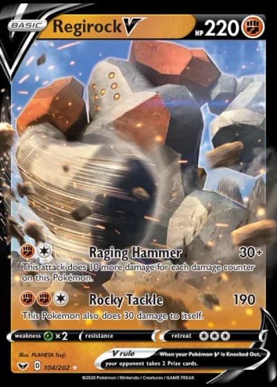 Regirock V #104/202 — Sword & Shield