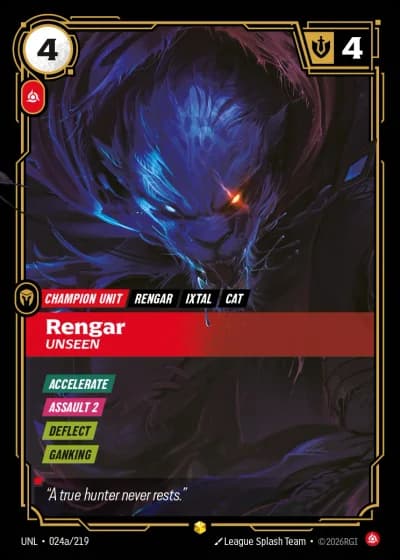 Rengar, Unseen #024a/308 — Unleashed