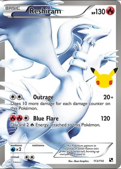 Reshiram #113/114 — Classic Collection (Celebrations)