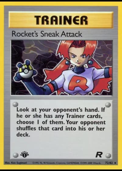 Rocket's Sneak Attack (1st Edition) #72/82 — Team Rocket (1st Edition)