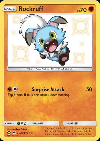 Rockruff SV23/94 — Shiny Vault (Hidden Fates)