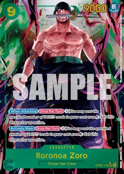Roronoa Zoro (OP06-118) (Alternative Art) — Wings of the Captain (OP06)