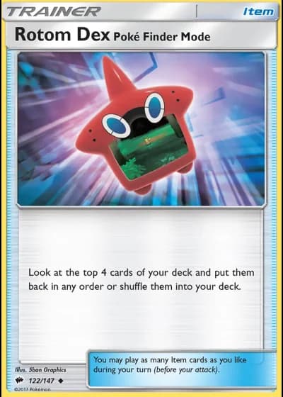 Rotom Dex—Poké Finder Mode #122/147 — Burning Shadows