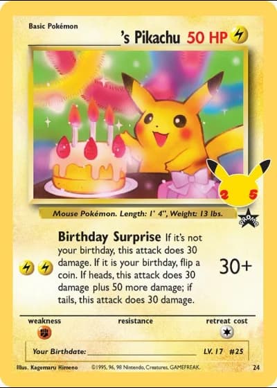 _____'s Pikachu #24/53 — Classic Collection (Celebrations)
