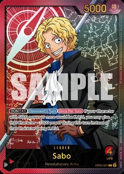 Sabo (OP05-001) (Special Rare) — Anime 25th Collection (EB02)