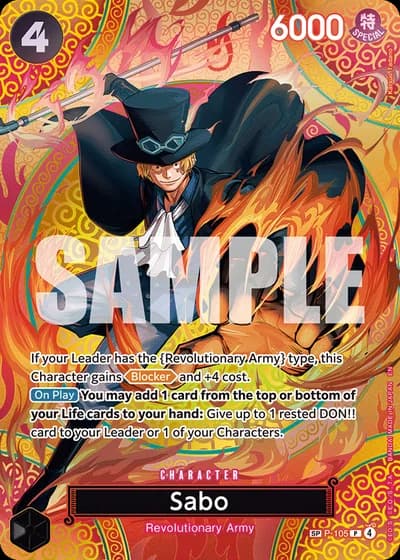 Sabo (P-105) (Alternative Art) — Adventure on Kami's Island (OP15-EB04)