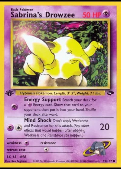 Sabrina's Drowzee (1st Edition) #95/132 — Gym Challenge (1st Edition)