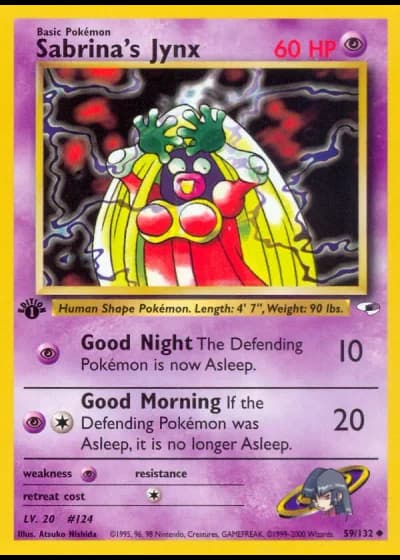 Sabrina's Jynx (1st Edition) #59/132 — Gym Heroes (1st Edition)