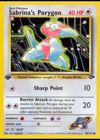 Sabrina's Porygon (1st Edition) #98/132 — Gym Challenge (1st Edition)