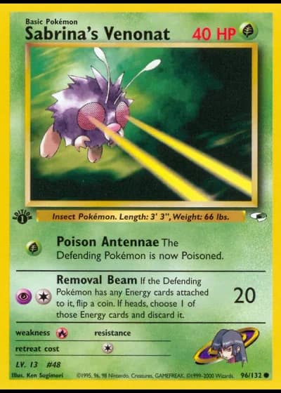 Sabrina's Venonat (1st Edition) #96/132 — Gym Heroes (1st Edition)