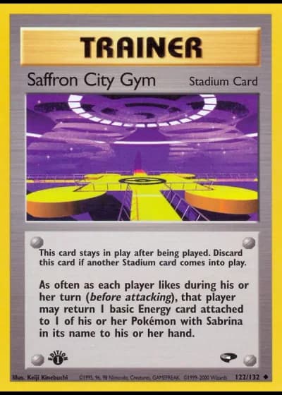 Saffron City Gym (1st Edition) #122/132 — Gym Challenge (1st Edition)