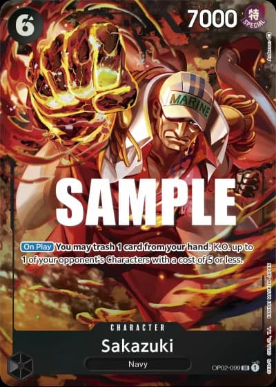 Sakazuki (OP02-099) (Alternative Art) — Paramount War (OP02)