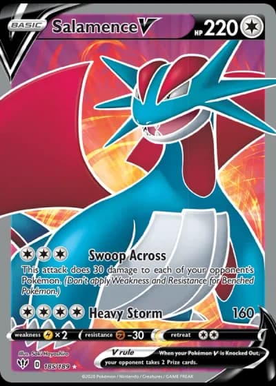 Salamence V #185/189 — Darkness Ablaze