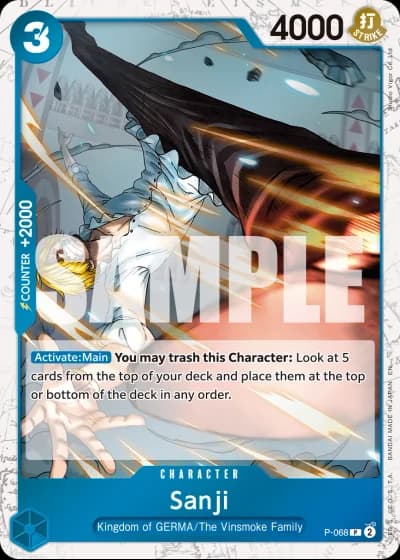 Sanji (P-068) (Pirate Foil) — One Piece Card The Best Vol.2(PRB02)
