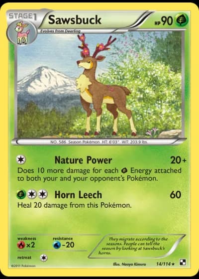 Sawsbuck #14/114 — Black & White