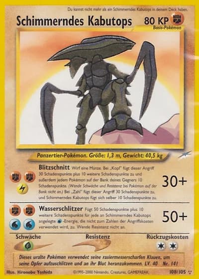 Schimmerndes Kabutops (1. Edition) #108/105 — Neo Destiny (1. Edition)