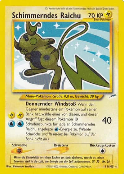 Schimmerndes Raichu #111/105 — Neo Destiny