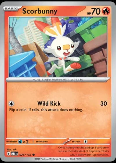 Scorbunny #026/132 — Mega Evolution