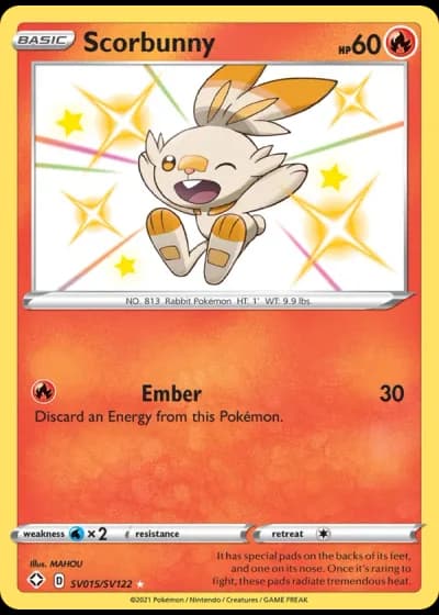 Scorbunny SV015/122 — Shiny Vault (Shining Fates)