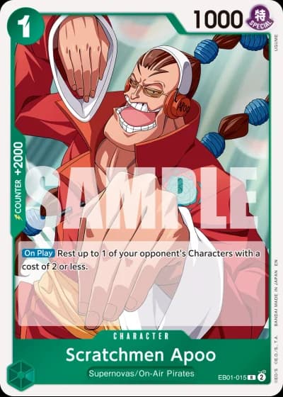 Scratchmen Apoo (EB01-015) (Reprint) — One Piece Card The Best Vol.2(PRB02)