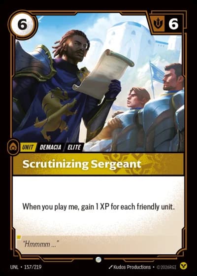 Scrutinizing Sergeant #157/308 — Unleashed
