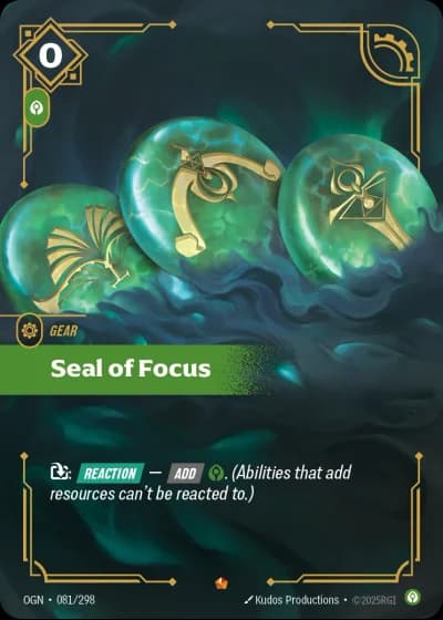 Seal of Focus #081/352 — Origins